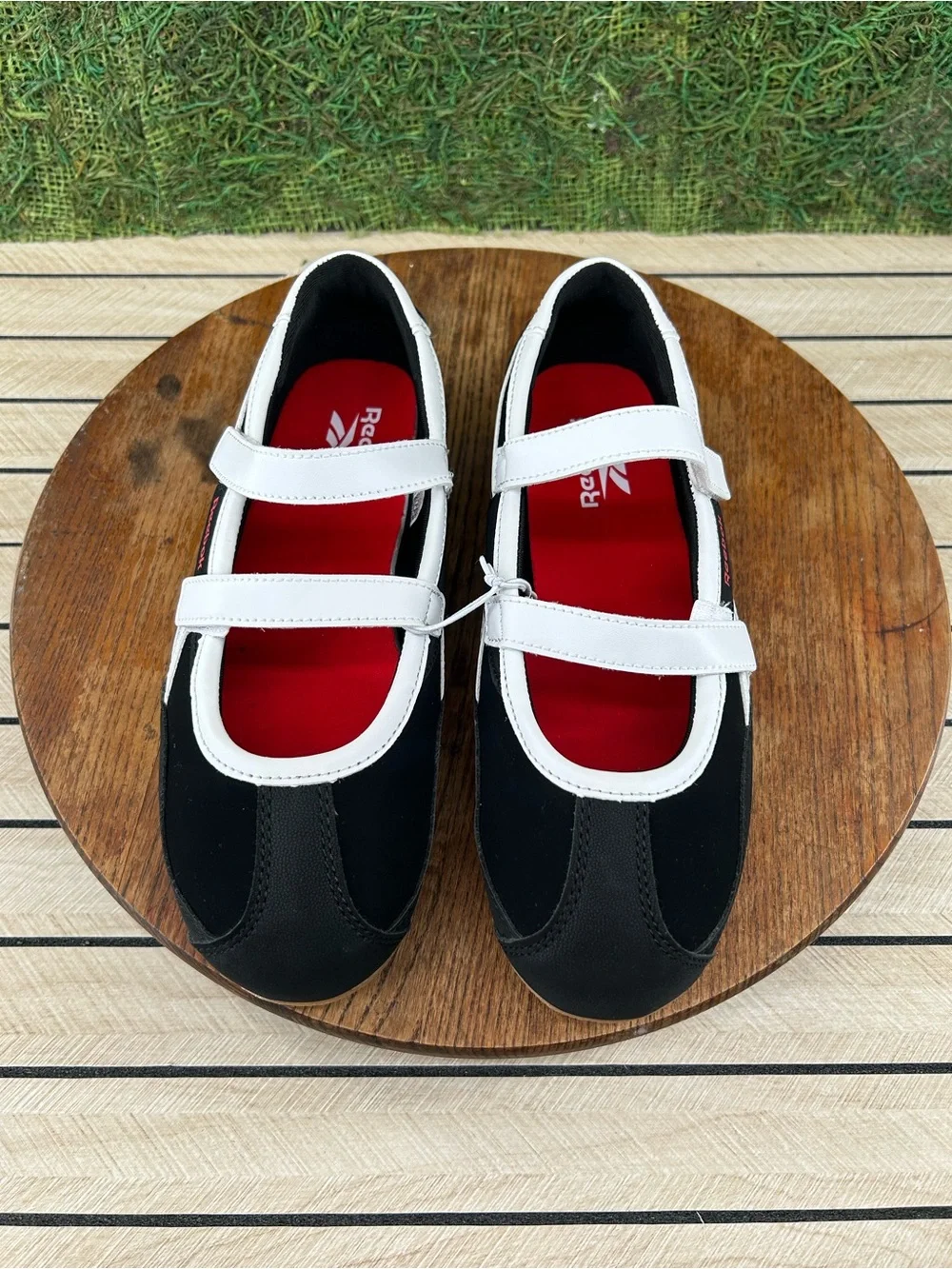 Reebok Black and white Mary Jane sneakers